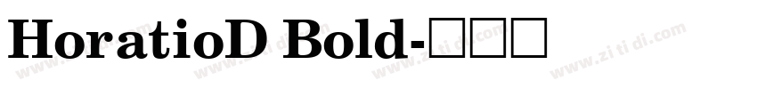 HoratioD Bold字体转换